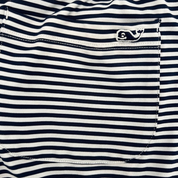 Vineyard Vines Sankaty Shorts Womens Small Navy White Striped Performance - Picture 6 of 6